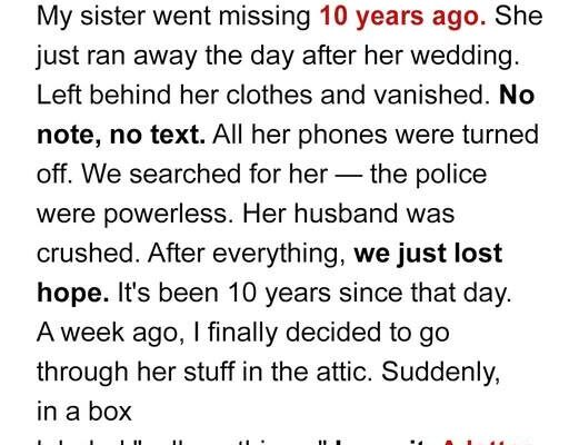 The Letter in the Attic: My Sister’s Wedding, Her Disappearance, and the Truth Ten Years Later